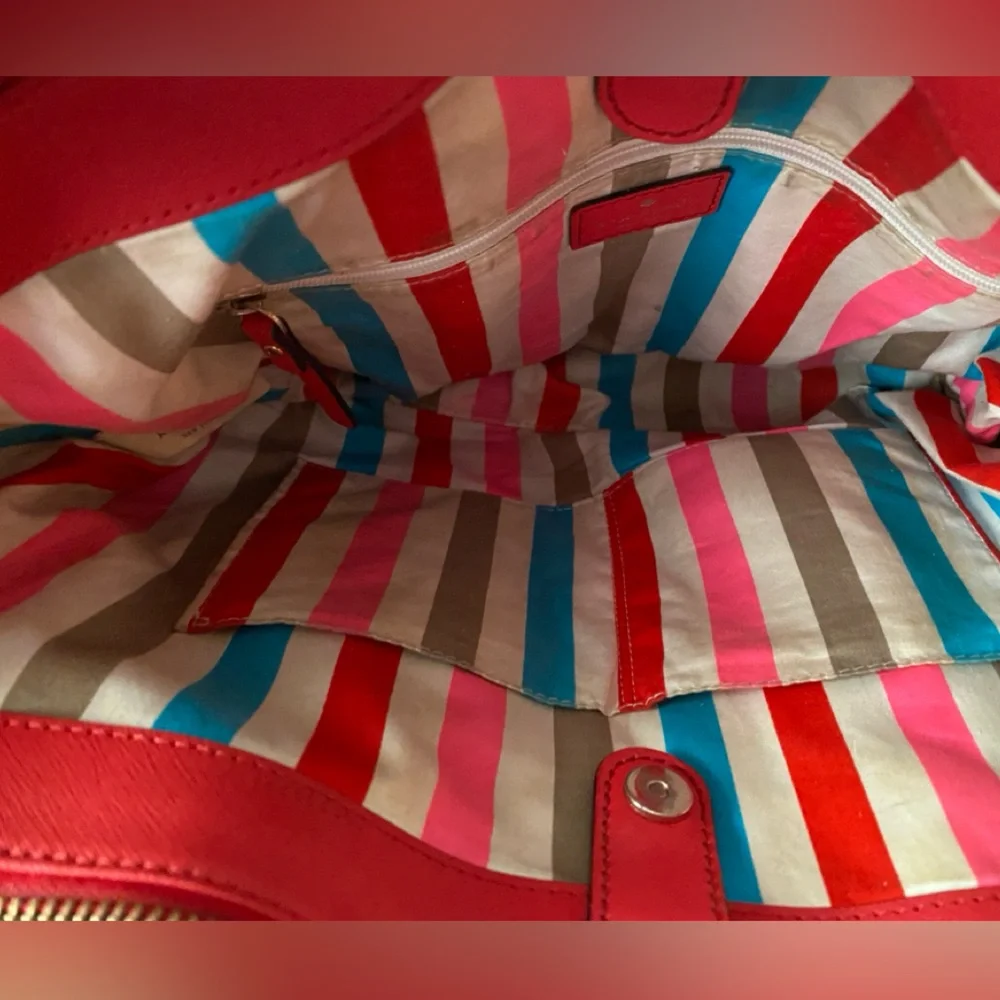 kate‎ spade Newbury Lane Briar Red Saffiano Leather Tote Bag